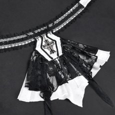 画像9: Gothic Cross Beaded Neckwear / White / 付け襟 / ジャボタイ【Devil Fashion】 (9)