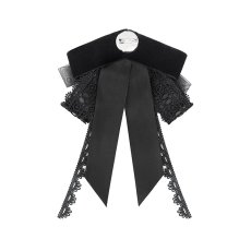 画像9: Gothic ribbon bow tie / Black / 蝶ネクタイ【Devil Fashion】 (9)