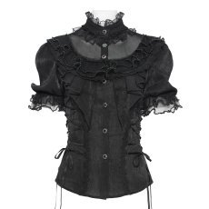 画像1: Lolita Shimmer Blouse / シフォン ブラウス【Devil Fashion】 (1)