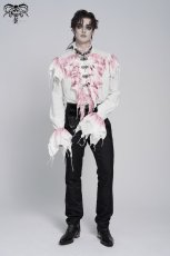 画像18: 【Mens】Gothic Ruffled Plunging Stand Collar Shirt / ブラウス【Devil Fashion】 (18)