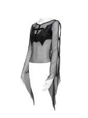 画像9: Punk Bat Cross Mesh Top / トップス【Devil Fashion】 (9)