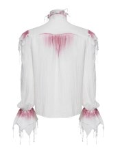 画像6: 【Mens】Gothic Ruffled Plunging Stand Collar Shirt / ブラウス【Devil Fashion】 (6)