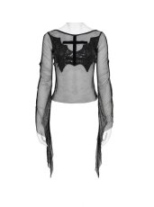 画像8: Punk Bat Cross Mesh Top / トップス【Devil Fashion】 (8)