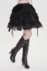 画像5: Rock Nocturne Velvet Ruffle Skirt / スカート【Devil Fashion】 (5)
