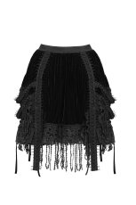 画像11: Rock Nocturne Velvet Ruffle Skirt / スカート【Devil Fashion】 (11)