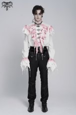 画像15: 【Mens】Gothic Ruffled Plunging Stand Collar Shirt / ブラウス【Devil Fashion】 (15)