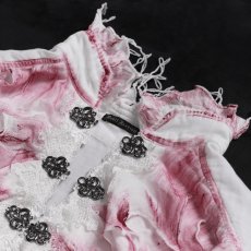 画像7: 【Mens】Gothic Ruffled Plunging Stand Collar Shirt / ブラウス【Devil Fashion】 (7)