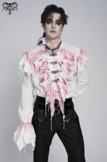 画像13: 【Mens】Gothic Ruffled Plunging Stand Collar Shirt / ブラウス【Devil Fashion】 (13)