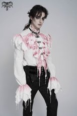 画像14: 【Mens】Gothic Ruffled Plunging Stand Collar Shirt / ブラウス【Devil Fashion】 (14)