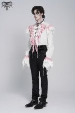 画像16: 【Mens】Gothic Ruffled Plunging Stand Collar Shirt / ブラウス【Devil Fashion】 (16)