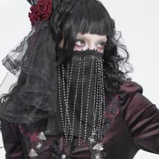 画像3: Gothic Beaded Tassels Mask / ベールマスク【Devil Fashion】 (3)