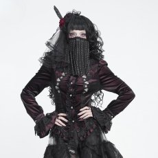 画像4: Gothic Beaded Tassels Mask / ベールマスク【Devil Fashion】 (4)