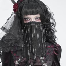 画像2: Gothic Beaded Tassels Mask / ベールマスク【Devil Fashion】 (2)
