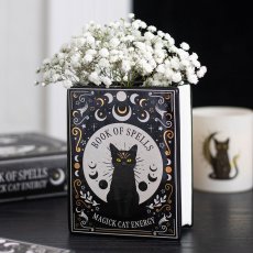画像1: Black Cat Magick Book Shaped Vase / 花瓶【GOTHIC HOMEWARE】 (1)