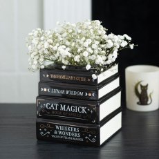 画像1: Black Cat Magick Book Stack Vase / 重なる本 / 花瓶【GOTHIC HOMEWARE】 (1)