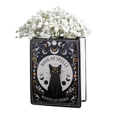 画像2: Black Cat Magick Book Shaped Vase / 花瓶【GOTHIC HOMEWARE】 (2)