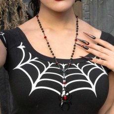 画像5: Black Widow Spider Rosary Charm Necklace / ロザリオネックレス【KREEPSVILLE 666】 (5)