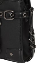 画像6: Black Ledger Satchel Bag / ハンドバッグ【Banned Apparel】 (6)