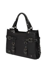 画像5: Black Ledger Satchel Bag / ハンドバッグ【Banned Apparel】 (5)