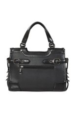 画像7: Black Ledger Satchel Bag / ハンドバッグ【Banned Apparel】 (7)