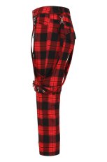 画像8: NOCTURNE BUCKLE TROUSERS / Black×Red  / パンツ【Banned Apparel】 (8)