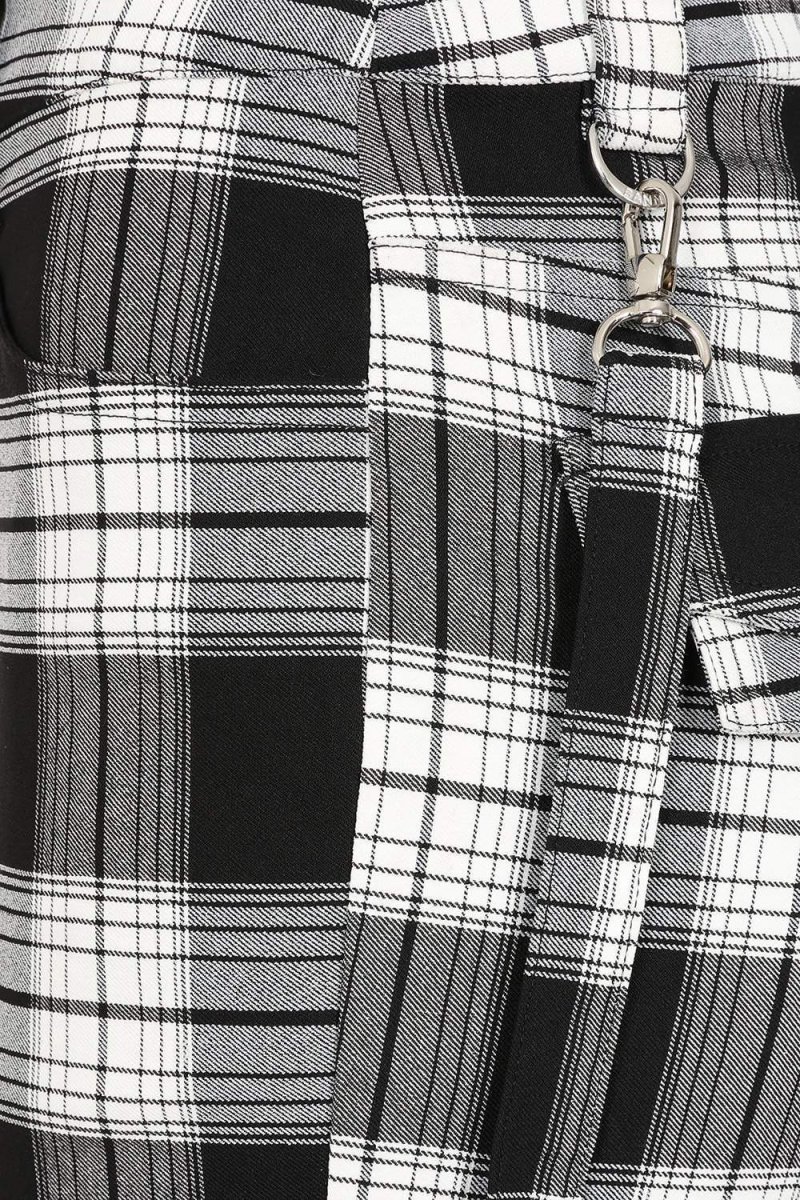 画像7: NOCTURNE BUCKLE TROUSERS / Black×White  / パンツ【Banned Apparel】 (7)