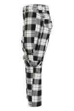 画像6: NOCTURNE BUCKLE TROUSERS / Black×White  / パンツ【Banned Apparel】 (6)