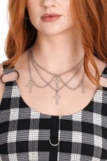 画像1: SILVER CROSS NECKLACE / ネックレス【Banned Apparel】 (1)
