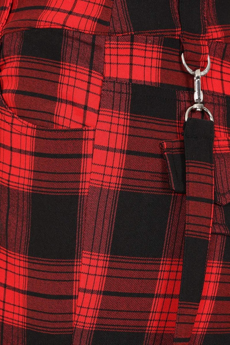 画像9: NOCTURNE BUCKLE TROUSERS / Black×Red  / パンツ【Banned Apparel】 (9)
