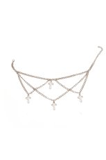 画像2: SILVER CROSS NECKLACE / ネックレス【Banned Apparel】 (2)