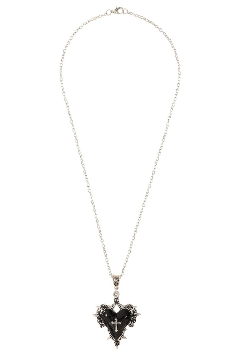 画像1: CRIMSON HEART NECKLACE / ネックレス【Banned Apparel】 (1)