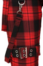画像7: NOCTURNE BUCKLE TROUSERS / Black×Red  / パンツ【Banned Apparel】 (7)