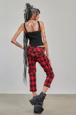 画像5: NOCTURNE BUCKLE TROUSERS / Black×Red  / パンツ【Banned Apparel】 (5)