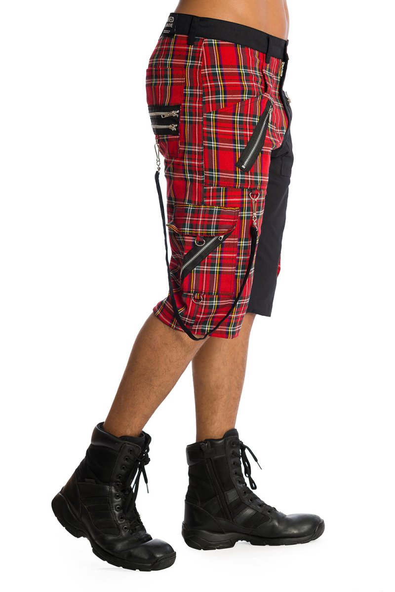 画像6:  【Mens】LEDGEND SHORT / Black×Red  / パンツ【Banned Apparel】 (6)
