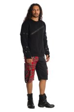 画像4:  【Mens】LEDGEND SHORT / Black×Red  / パンツ【Banned Apparel】 (4)