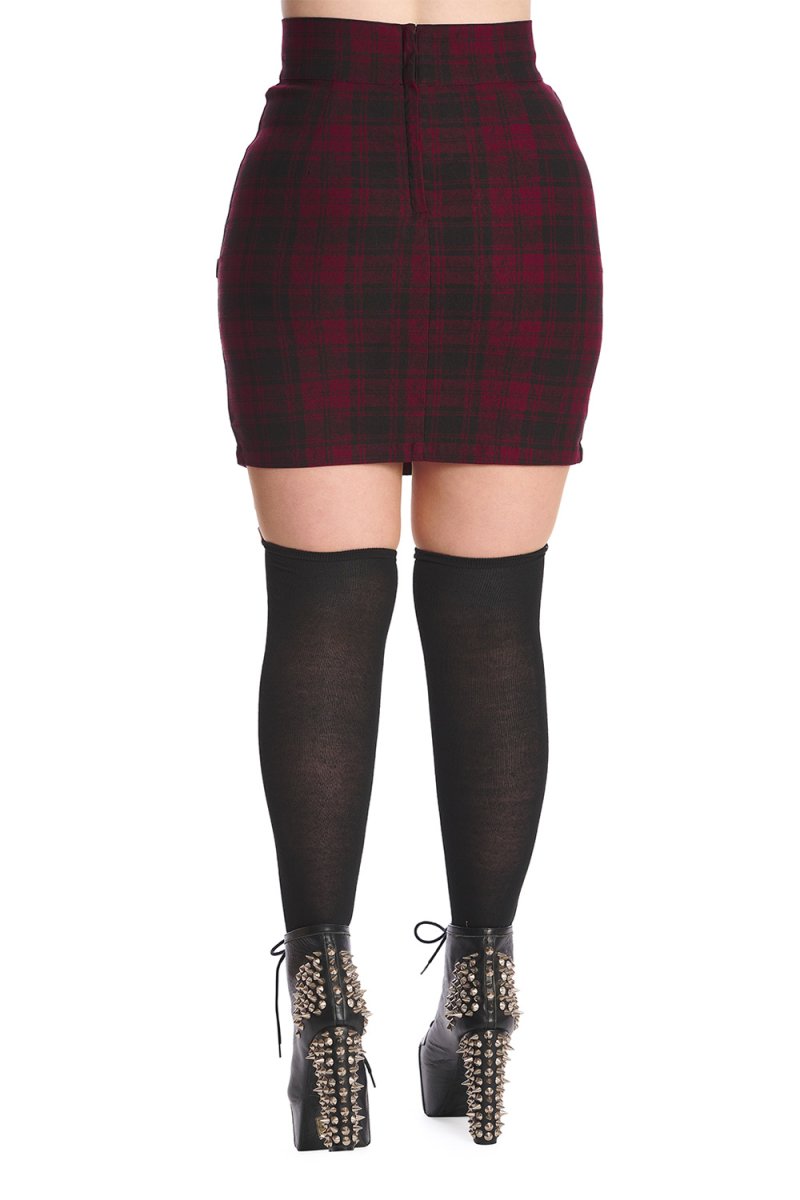 画像4: RHAN SKIRT / Burgundy / スカート【Banned Apparel】 (4)