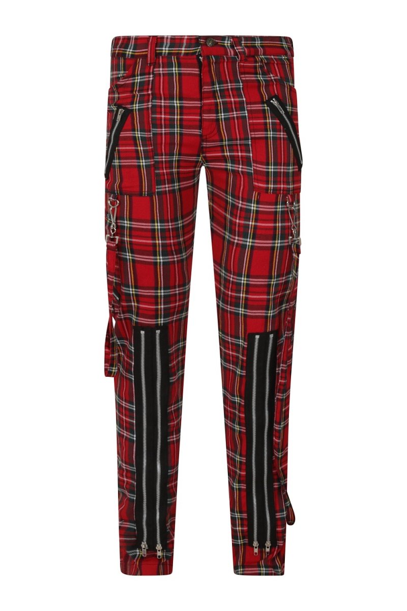 画像7:  【Mens】AVENGENCE CHECK TROUSER / Red  / パンツ【Banned Apparel】 (7)