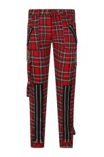 画像7:  【Mens】AVENGENCE CHECK TROUSER / Red  / パンツ【Banned Apparel】 (7)