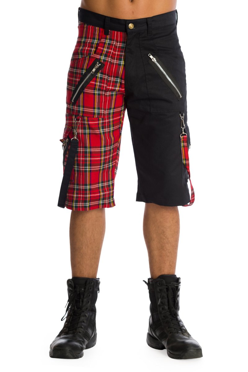 画像3:  【Mens】LEDGEND SHORT / Black×Red  / パンツ【Banned Apparel】 (3)