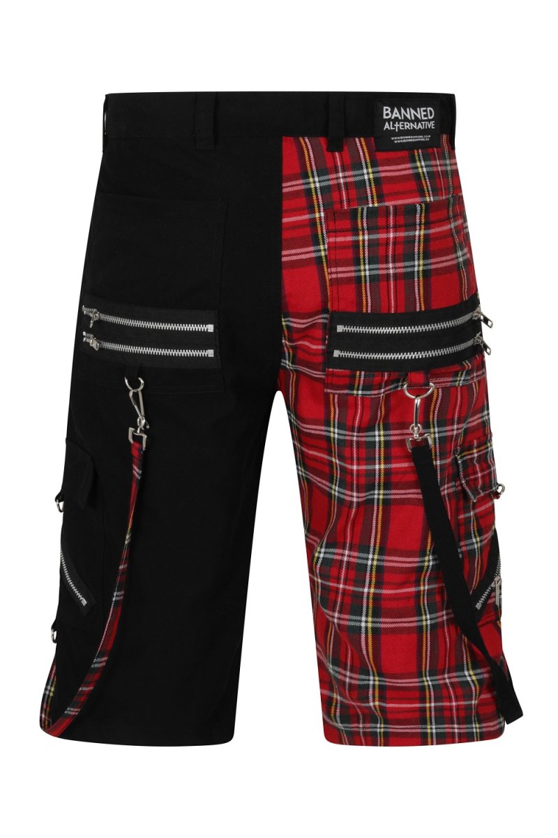 画像8:  【Mens】LEDGEND SHORT / Black×Red  / パンツ【Banned Apparel】 (8)