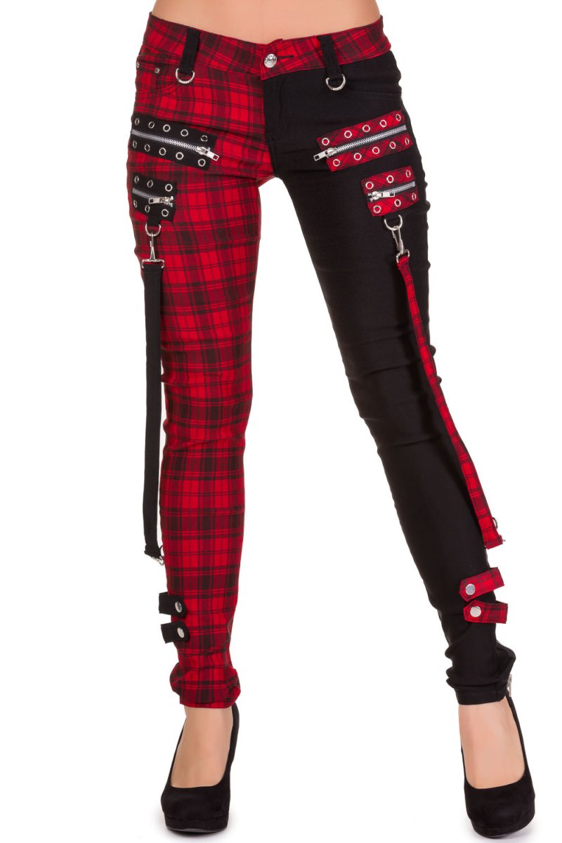 画像2: Jetsetter Trousers / Black×Red  / パンツ【Banned Apparel】 (2)
