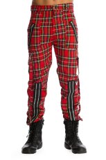 画像3:  【Mens】AVENGENCE CHECK TROUSER / Red  / パンツ【Banned Apparel】 (3)