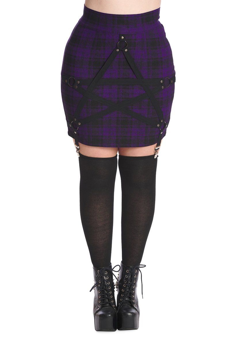 画像1: RHAN SKIRT / Purple / スカート【Banned Apparel】 (1)