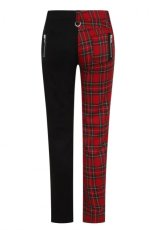 画像4: 🔥SALE🔥HALF THE DAMAGE STRIPED TROUSERS / Black×Red  / パンツ【Banned Apparel】 (4)