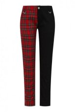 画像3: 🔥SALE🔥HALF THE DAMAGE STRIPED TROUSERS / Black×Red  / パンツ【Banned Apparel】 (3)