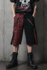 画像1:  【Mens】LEDGEND SHORT / Black×Red  / パンツ【Banned Apparel】 (1)