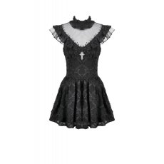 画像2: Dark Sacred Lace High-Neck Gothic Dress / ワンピース【DARK IN LOVE】 (2)