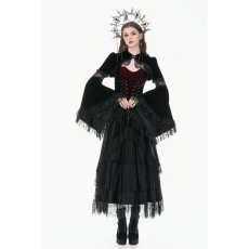 画像6: Velvet Shrug Lace-Spliced Flare Sleeve Bolero / ボレロ【DARK IN LOVE】 (6)