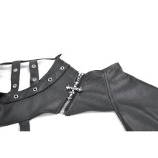 画像4: Cross Zipper One-Sleeve Leather Harness Top / トップス【DARK IN LOVE】 (4)