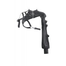 画像2: Cross Zipper One-Sleeve Leather Harness Top / トップス【DARK IN LOVE】 (2)